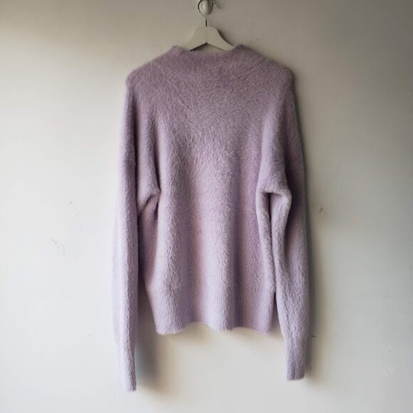5/$100 SALE - French Connection Lilac Fuzzy Edith Sweater - Picture 5 of 7